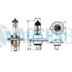 Foco H4 24V Base Espiga Narva 70w