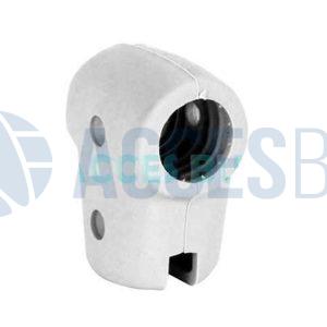 Garra Bipartida Vidrio Gris Claro 2 Huecos