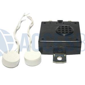 Alarma De retroceso cuadrado C/soporte 12/24v