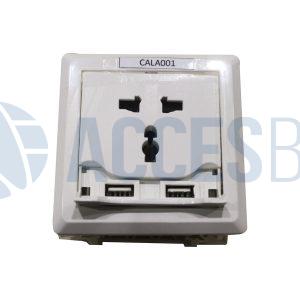 Cargador de laptop Doble USB blanco 250V Imp.