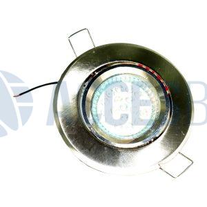 Faro Dicróico T/MP G7 C/Led Borde Metal 88mm Imp.