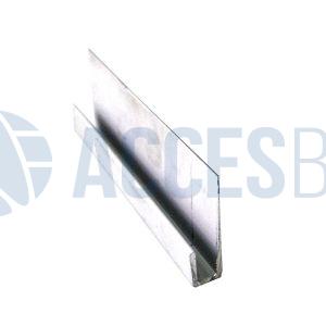 Perfil PVC Acabado Interior tipo J x 6m 5mm Aluminio