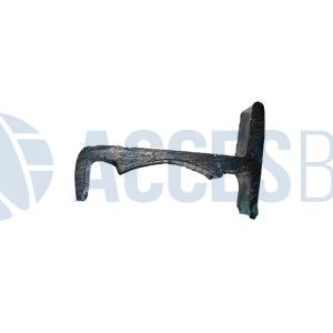 Perfil PVC puerta Tipo J Negro x 6m ANCHO