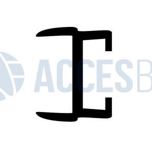 Perfil PVC Tipo H x 4.30m Negro Nac.