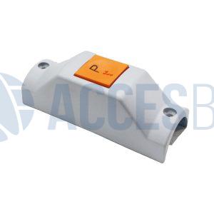 Timbre Urbano P/Tubo Gris Claro Botón Naranja DNI