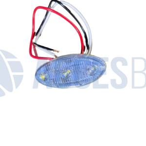 FALA223 Faro Lateral Ovalado C/3 Led Cristal 6x3cm 12-24V Alt.