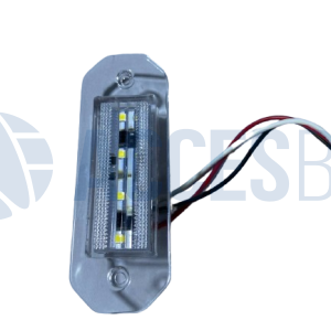 FALU032 Faro Luz de Placa Octagonal Plano C/4 Led 12-24V Alt.